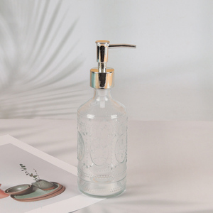 Wholesale Clear Empty Glass Liquid Soap Dispenser for Kitchen Countertop