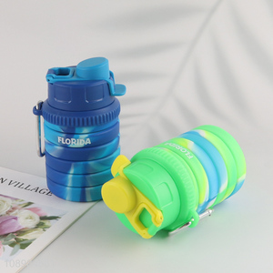 Best selling portable silicone water bottle drinking bottle wholesale