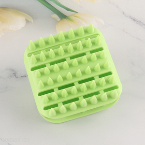 Top selling square scalp care soft silicone shampoo brush