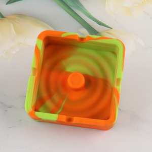 Top quality square heat-resistant silicone ashtray for sale