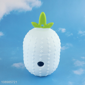 Good quality pineapple shape silicone pet leaky food toys relief slow food toys