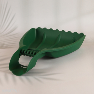 High Quality Durable Plastic Leaf Scoop Hand Rake with Ergonomic Grip