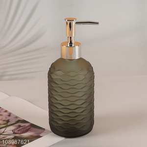 Good Quality Colored Glass Soap Dispenser Shampoo Bottle for Bathroom Counter