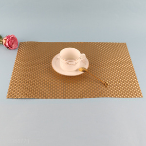 China supplier golden rectangle textilene dinner mat place mat