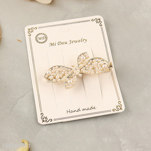 Low price butterfly shape fashionable diamond-encrusted <em>hairpin</em> hair accessories