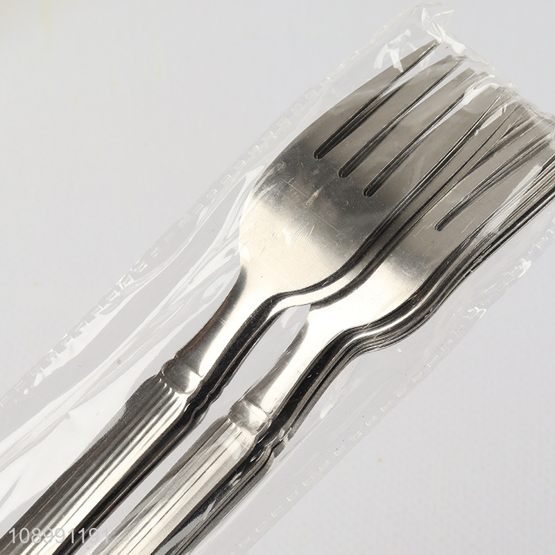 Low price 12pcs stainless steel tableware fork for home kitchen