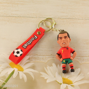 Yiwu market portable football series keychain for gifts