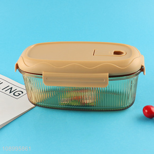 Good selling home kitchen glass crisper glass food container preservation box