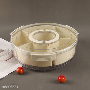 Good Quality 360 Degree Rotating Refrigerator Organizer Portable Spice Fruit Storage Container