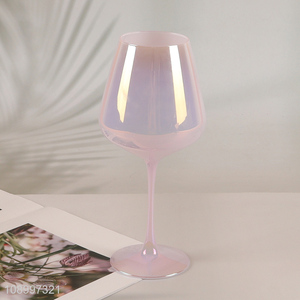 Factory Price Long Stem Wine Glasses Colored Goblet Wine Glasses