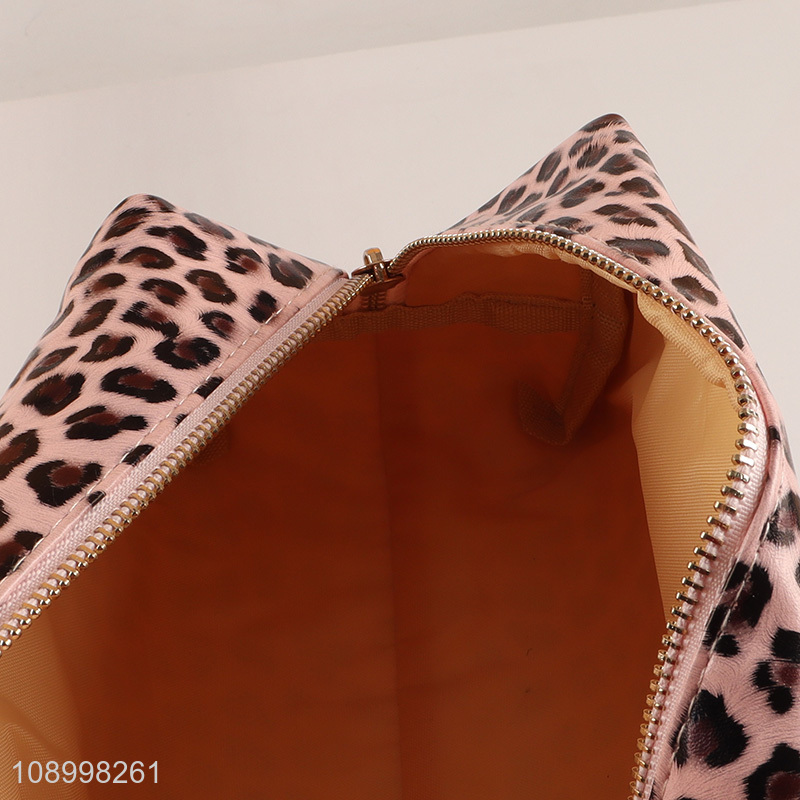 New Product Leopard Print Cosmetic Makeup Bag Travel Toiletry Bag