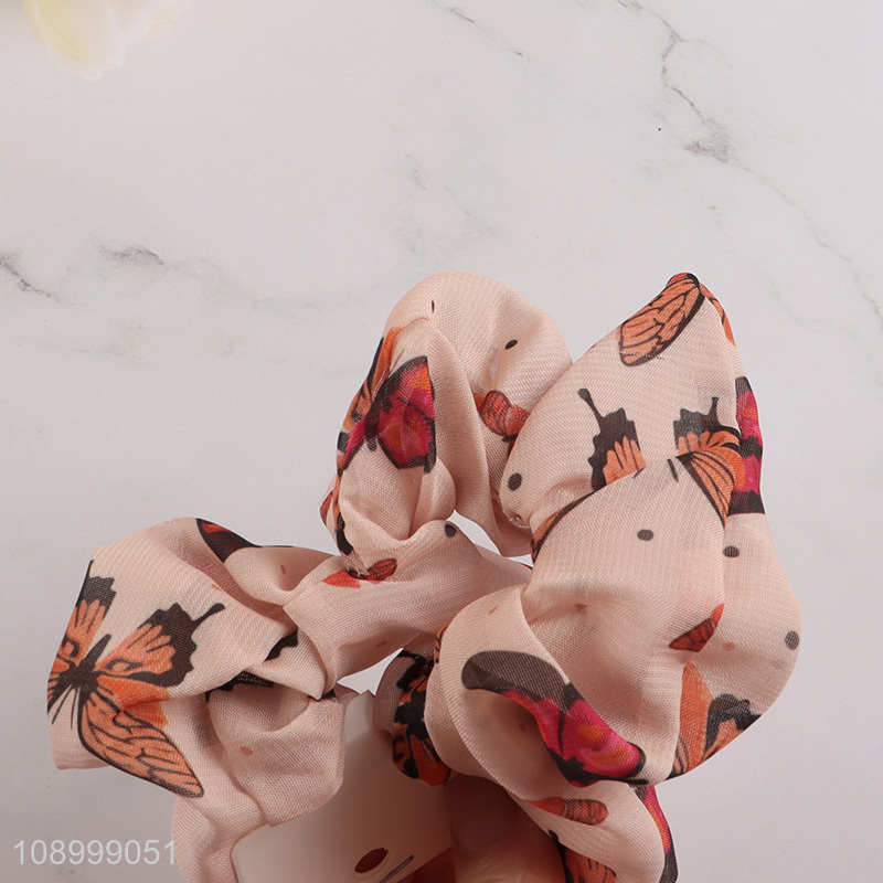 China Imports Butterfly Scrunchies Elastic Hair Scrunchies Hair Ties