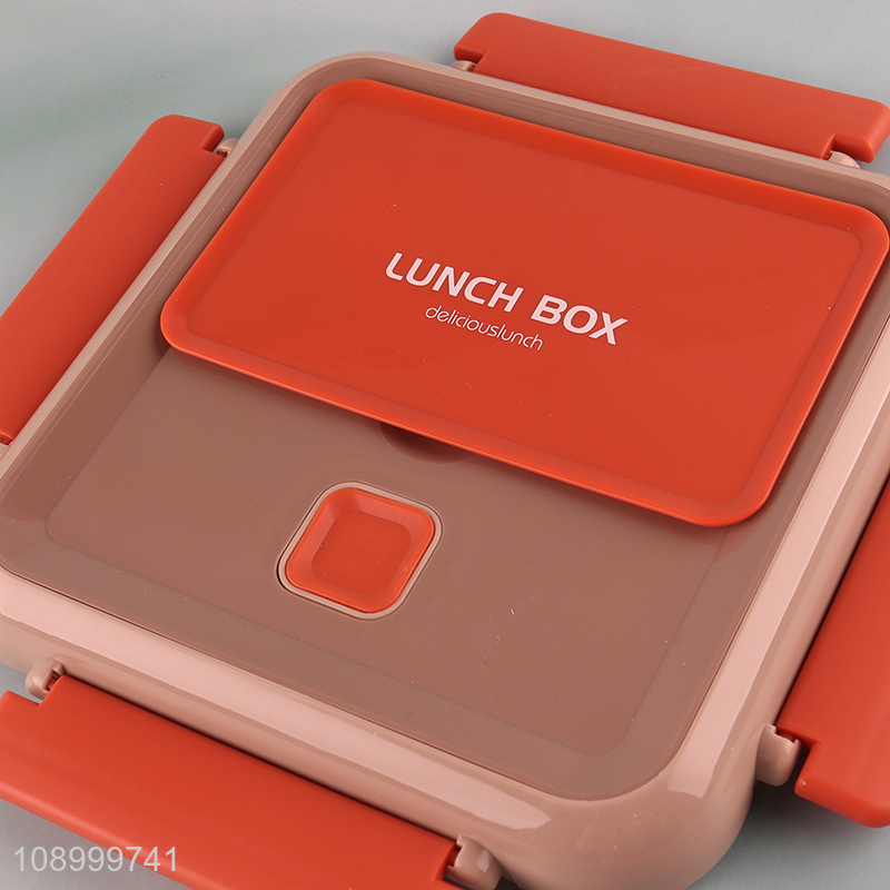 Factory direct sale BPA-free plastic lunch box with spoon&fork