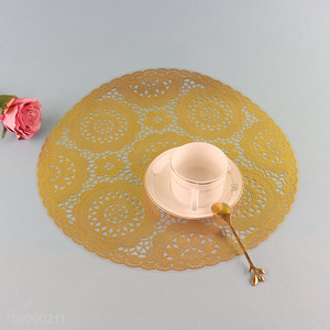 Top quality round pvc tabletop decoration place mat dining table mat