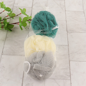 Wholesale 3PCS Bath Loofah Sponge Exfoliating Shower Body Scrubbers