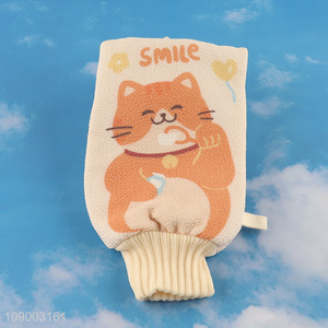 Factory Direct Sale Cartoon Cat Bath Mitts Shower Gloves for Women