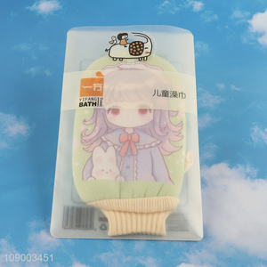 China Product Cute Cartoon Bath Shower Gloves for Dead Skin Removal