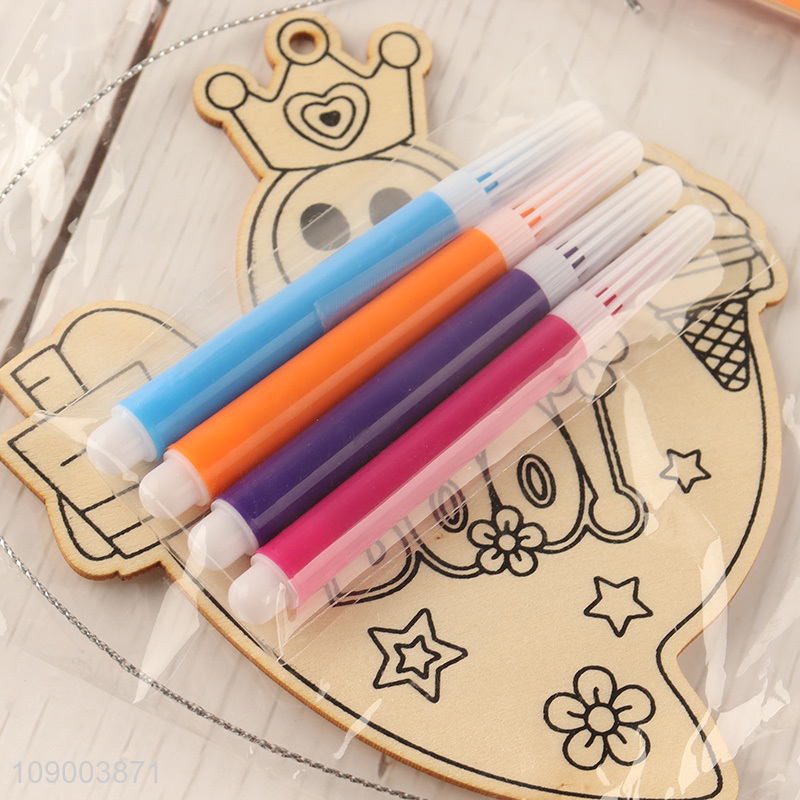 New Product Halloween DIY Coloring Wooden Craft Kit for Home Halloween Decor