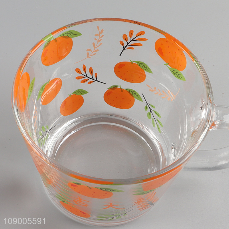 Top products printed glass breakfast milk cup coffee cup for sale