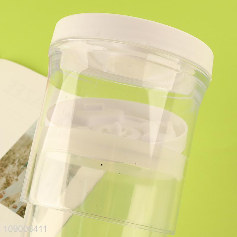 Good Quality Clear Plastic Retractable Food Storage Jar with Airtight Lid