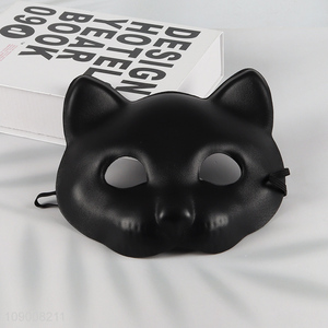 Top selling black cat Halloween party <em>mask</em> half face cosplay <em>mask</em>