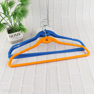 High Quality Men's Clothes Hangers Heavy Duty Flocking Clothes Hangers