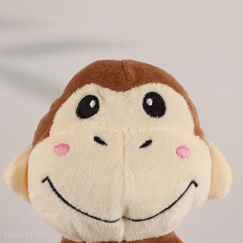 Good selling cartoon monkey shape plush squeeze ball toys for children