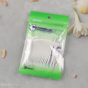 Online Wholesale 20 Count Dental Floss Picks No Break & No Shred Floss