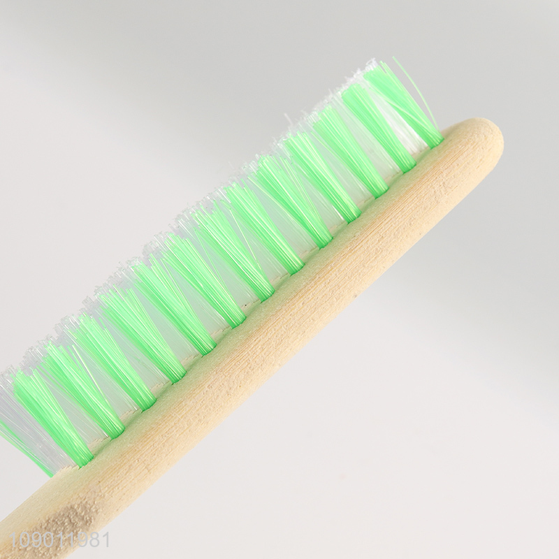 New Product Natural Bamboo Handle Shoe Brush Floor Cleaning Brush