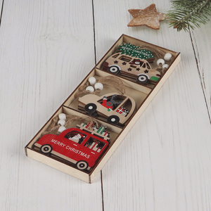 Factory wholesale christmas decoration wooden christmas tree hanging decoration