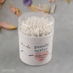 China Wholesale Cotton Buds 100 Count Disposable Cotton Swabs for Ears