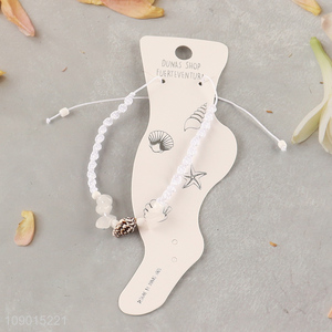 New Arrival Natural Shell Anklet Handmade Adjustable Foot Jewelry