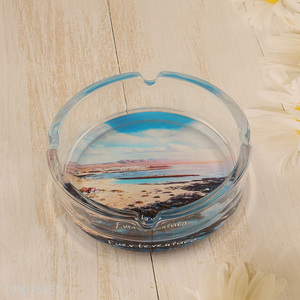 Good Quality Round Glass Ashtray Cigarettes Holder for Indoor Outdoor