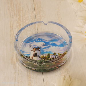 High Quality Round Glass Ashtray for Home Office Tabletop Decoration