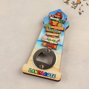 Hot Selling Magnetic Bottle Opener Fridge Magnet Bottle Opener Lanzarote Souvenir