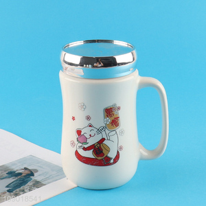 New Product 500ml Ceramic Coffee Mug Cute Cartoon Ceramic Cup