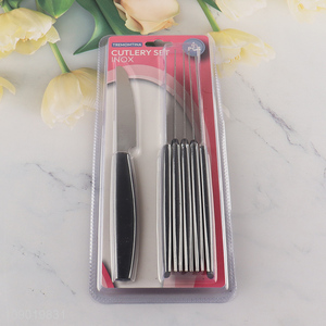 New Arrival 6PCS Dinner Knives Plastic Handle Stainless Steel Dinner Knives