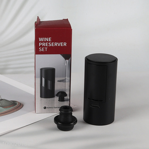 China wholesale magnetic automatic bottle opener wine preserver set