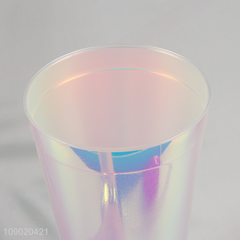 Top selling multicolor plastic straw water cup drinking cup wholesale