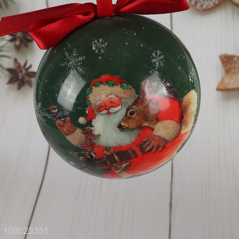 Most popular cartoon printed Christmas tree hanging ornaments Christmas ball