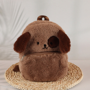 Good sale portable cartoon puppy plush backpack bag for girls