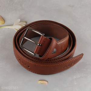 Best selling fashionable adjustable metal buckle leather belts wholesale