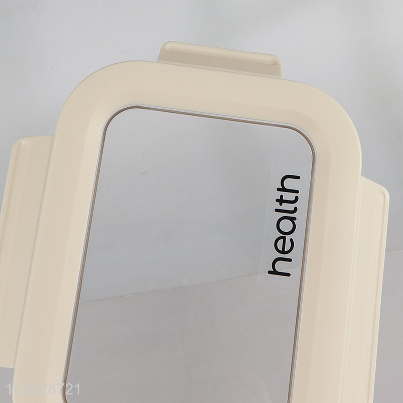 New Arrival 980ml 3-Compartment Rectangular Glass Food Container Lunch Box