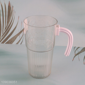 China products clear plastic water cup drinking cup with handle