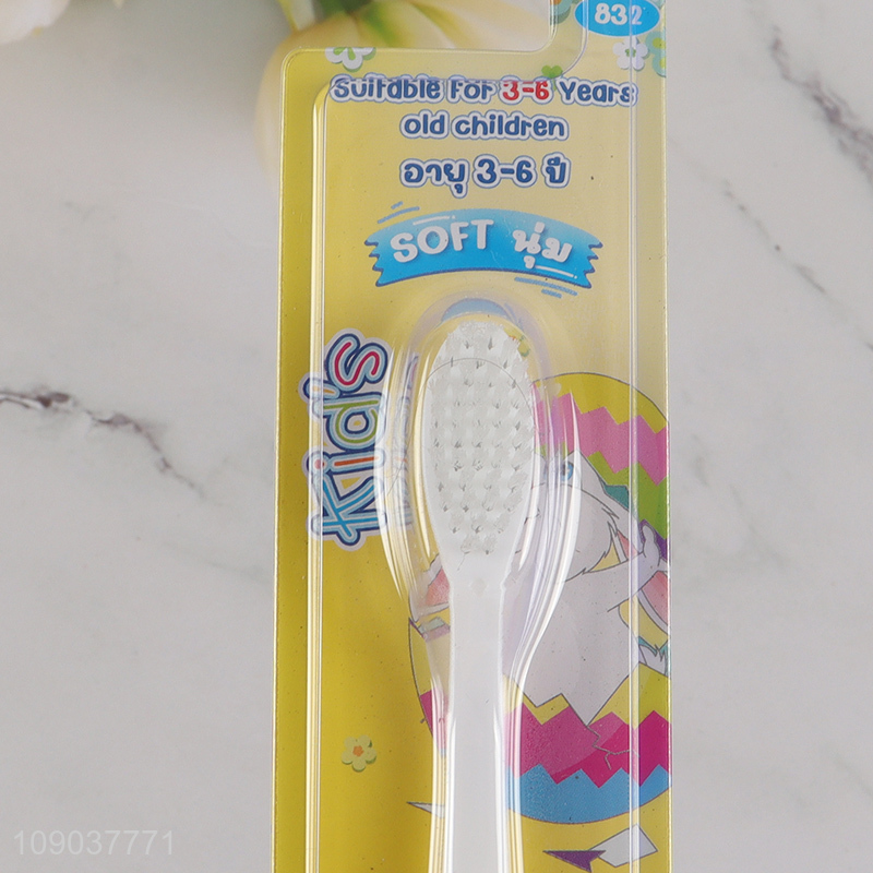 Wholesale Cute Toddler Toothbrush Soft Bristles Manual Toothbrush for Kids Age 3-6