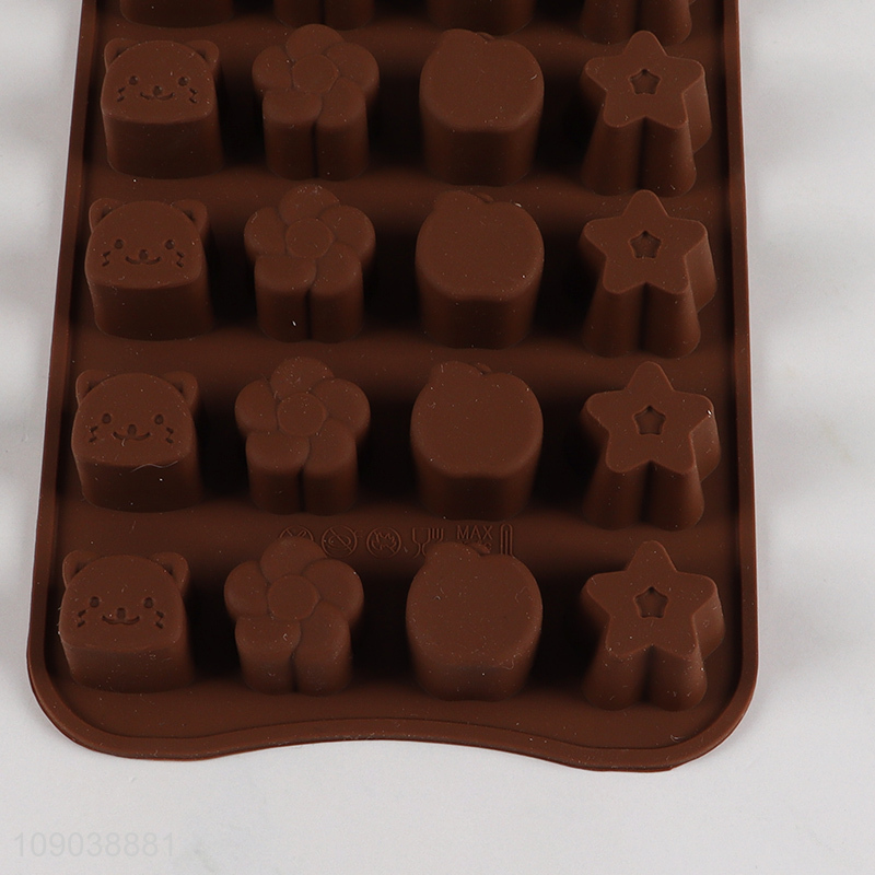 Factory Price 28-Cavity Non-Stick Flexible Silicone Chocolate Candy Molds