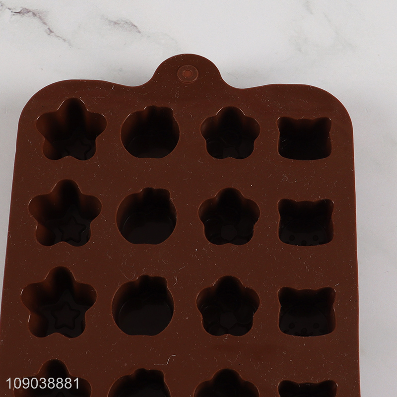 Factory Price 28-Cavity Non-Stick Flexible Silicone Chocolate Candy Molds