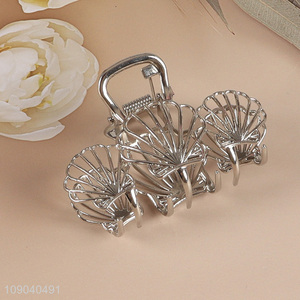 China Wholesale Silver Metal Hair Claw Clips for Thick Thin Curly Hair