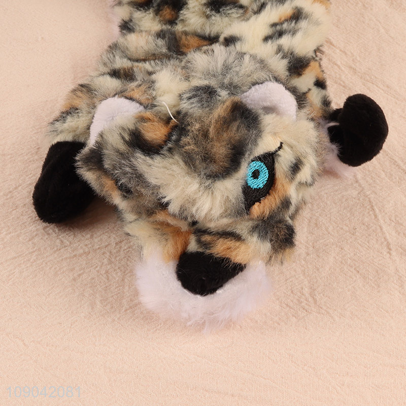 Hot Selling Soft Tough Leopard Shape Dog Squeak Toy