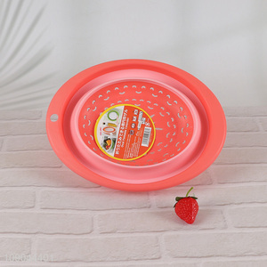 Wholesale Round Collapsible Vegetable Fruit Washing Basket Foldable Drain Basket